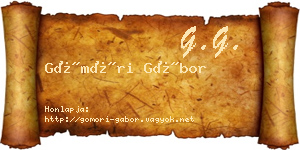 Gömöri Gábor névjegykártya